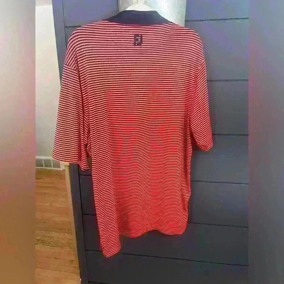 Footjoy embroidered performance striped golf polo medium - Picture 2 of 4